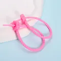 Rosa Silikon Blumen-Kabelbinder zur Aufbewahrung und DIY-Dekoration - Pflaumenblüte / 2 Stück/Set / Fuchsia