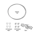 Complete DIY jewelry making kit with steel wire, crimp beads, and lobster clasp set - Set 1 / Platinum Style C