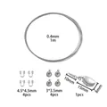 Professional silver steel wire DIY jewelry making kit with findings and clasp accessories - Set 1 / Platinum Style D