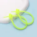 Neongelber Silikon-Kabelbinder mit Stern für Kabelsalat und Taschenanhänger Deko - Fünfzackiger Stern / 2 Stück/Set / Fluoreszierendes Grün