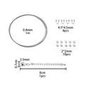 Silver DIY jewelry making kit with steel wire, crimp beads, and lobster clasp chain - Set 1 / Platinum Style E
