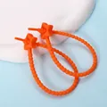 Leuchtend oranger Silikon-Stern-Kabelbinder für Kabelmanagement und DIY-Taschenanhänger. - Fünfzackiger Stern / 2 Stück/Set / Orange