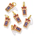Traditional gold lion dance pendants for DIY jewelry making and bracelet charms - Peace And Blessing Pendant / 2 Pcs/Set / Gold