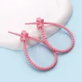 Rosafarbene Silikon-Kabelbinder in Sternform für DIY-Bastelarbeiten - Fünfzackiger Stern / 2 Stück/Set / Rosa