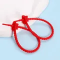 Rote Silikon-Kabelbinder in Sternform für Puppenanhänger und Kabelorganisation - Fünfzackiger Stern / 2 Stück/Set / Rot