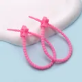 Verstellbarer rosa Silikon-Kabelbinder für Kabelmanagement und DIY-Aufbewahrung - Fünfzackiger Stern / 2 Stück/Set / Fuchsia
