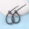Graue Silikon-Kabelbinder zur Kabelverwaltung und DIY-Aufbewahrung - Oval-Form / 2 Stück/Set / Grau