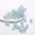 Macro di perline a cuore in acrilico azzurro con effetto perla sirena per fai da te. - Stile Cuore Perlato / 30 Pezzi/Confezione / Blu