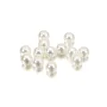 White round ABS loose pearl beads with straight holes for DIY jewelry making - 3mm / 400 Pieces/Pack / Off White