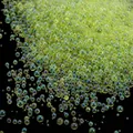 Macro detail of iridescent transparent glass bubble beads for DIY nail art crafts - 10g/Pack / Verdant