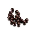 Lustrous dark brown round ABS pearl beads with straight holes for DIY jewelry making - 10mm / 100 Pieces/Pack / Coffee