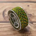 Duurzaam 12-draads veelkleurig gevlochten koord voor DIY sieraden en handwerk.. - 3.5 Meter/Spoel (Ongeveer 3.5mm) / Groen Geel Blauw Mix (Stijl 01)