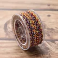 4.5mm multi-color dragon scale braided cord on clear spool for DIY jewelry crafts - 2 Meters/Roll (Cord Diameter 4.5mm) / Dragon Scale Cord - Style 01