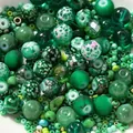 Μίξη πράσινων ακρυλικών χαντρών και μικρών χαντρών για δημιουργία κοσμημάτων DIY - 20g/Συσκευασία (2-8mm) / Σειρά Πράσινο του Γρασιδιού