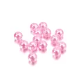 Shiny pink ABS round imitation pearl beads with straight holes for DIY jewelry making - 10mm / 100 Pieces/Pack / Pink