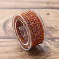 4.5mm colorful dragon-scale pattern braided cord on transparent spool for DIY jewelry - 2 Meters/Roll (Cord Diameter 4.5mm) / Dragon Scale Cord - Style 02