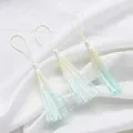 Nappe in seta sfumata tinte a mano bianco e verde menta per artigianato e gioielli - verde-giallo