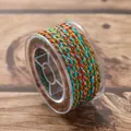 12-draads kleurrijk gevlochten koord voor DIY sieraden op een heldere spoel - 3.5 Meter/Spoel (Ongeveer 3.5mm) / Rood Geel Groen Blauw Mix (Stijl 03)