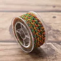 4.5mm multi-color dragon scale braided cord with gold metallic thread on a clear spool - 2 Meters/Roll (Cord Diameter 4.5mm) / Dragon Scale Cord - Style 03