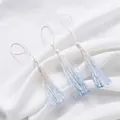Eleganti nappe sfumate blu e bianche per gioielli fai-da-te e ciondoli per segnalibri - 2 Pezzi/Set / Sfumatura Beige Blu