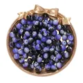 8mm blue and purple gradient ice-cracked glass beads for DIY jewelry making - 100 Pieces/Pack / Black Purple