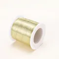 18k gold plated color retention copper wire on a white spool for DIY jewelry making crafts - 0.2mm / 14K Gold Plated Copper Wire (5 Meters)