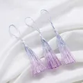 Piccole nappe in seta sfumate blu e viola per accessori per gioielli fai-da-te - 2 Pezzi/Set / Blu viola