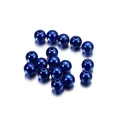 Royal blue ABS pearl beads with straight holes for DIY jewelry making accessories - Blue