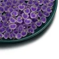 Frosted purple acrylic heart pendants with metal loops for DIY candy bead jewelry - Heart Shape / 5 Pieces/Pack / Purple