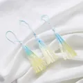 Set di tre nappe sfumate blu e gialle tinte a mano per gioielli fai-da-te e segnalibri - 2 Pezzi/Set / Blu e Giallo