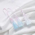 Ciondolo nappa sfumato viola e blu tinto a mano per accessori DIY - Viola Blu Profondo