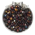 Round multi-color resin cat-eye beads for DIY jewelry making and bracelet accessories - 20 Pieces/Pack (8mm) / Blue and Purple