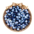 8mm blue and white cracked glass beads for DIY handmade jewelry making and bracelets - Dark Blue & White