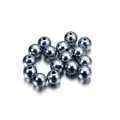 High quality dark grey ABS round pearl beads with straight hole for DIY jewelry - Silver Gray