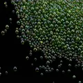 20g green holeless iridescent glass beads for DIY nail art and bubble sphere decoration - 20g/Pack / Dark Green