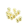 Cream beige ABS imitation pearl beads for DIY jewelry making and craft accessories - Light Yellow