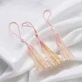 Nappine in seta sfumate rosa e gialle fatte a mano per gioielli fai da te e segnalibri - Arancione sfumato