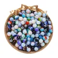 8mm multicolor ice-cracked glass beads for DIY jewelry making and crafts - Random Mix