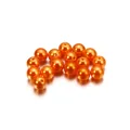 Round orange ABS pearl beads for DIY jewelry making featuring straight through holes - Orange