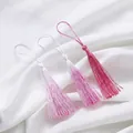 Nappine decorative sfumate rosa e viola tinte a mano per gioielli fai da te e segnalibri - Rosa