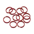 8mm και 10mm κόκκινα λακαρισμένα σιδερένια διπλά δαχτυλίδια για κατασκευή DIY - Κόκκινο