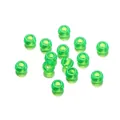 Transparente grüne Fassperlen mit 3,5 mm großen Löchern für DIY-Schmuckherstellung - 100 Stück/Packung (Großloch-Eimerperle 5.5x9mm) / Hellgrün
