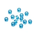 Hochwertige transparente blaue Kunststoffperlen mit großem Loch für DIY-Schmuckhandwerk - 100 Stück/Packung (Großloch-Eimerperle 5.5x9mm) / Blau