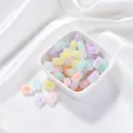 Multicolor frosted acrylic beads with inner core for DIY jewelry and phone charms - 20 Pcs/Pack / Frosted Multi-faceted Column Core Bead