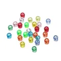 Bunte transparente Kunststoffperlen mit 3,5 mm Loch für DIY-Schmuckherstellung - 100 Stück/Packung (Großloch-Eimerperle 5.5x9mm) / Mehrfarbig