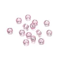 Transparente rosa Kunststoffperlen mit großem Loch für handgefertigten DIY-Schmuck - 100 Stück/Packung (Großloch-Eimerperle 5.5x9mm) / Rosa