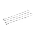 Pack of white ball bead chains with connector clasps for DIY jewelry making and tags - 20Pcs Set / White