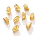 Golden Chinese ingot alloy spacer beads with large holes for DIY jewelry making - Gold Ingot / 2.0g / Gold