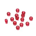 Transparente rote Kunststoff-Trommelperlen mit 3,5 mm großem Loch für DIY-Schmuck - 100 Stück/Packung (Großloch-Eimerperle 5.5x9mm) / Rot