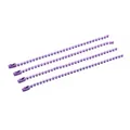 Light purple painted metal ball chains with connectors for DIY tags and keychains - 20Pcs Set / Purple